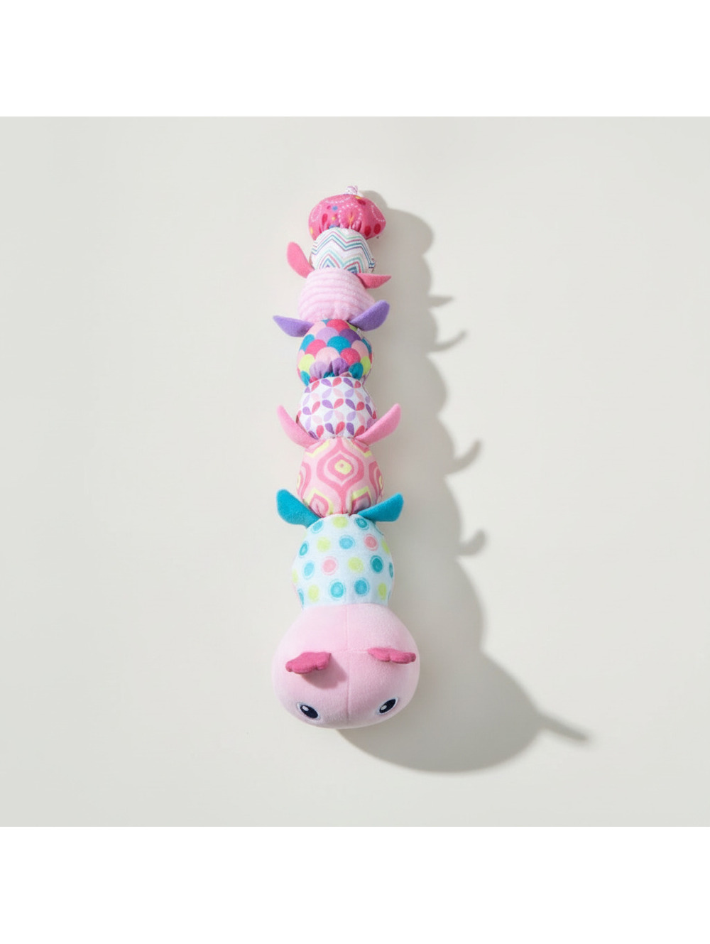 Infant Baby Pink Caterpillar Stuffed Animal Soft Sensory Crinkle Toy -NEW